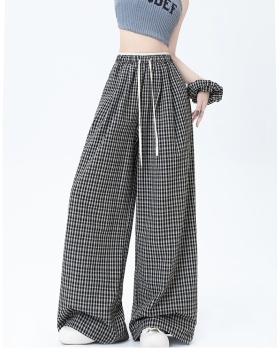 Mixed colors straight hair ring bubble long pants