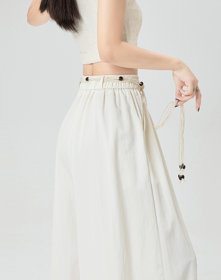 Elastic high waist loose long pants for women
