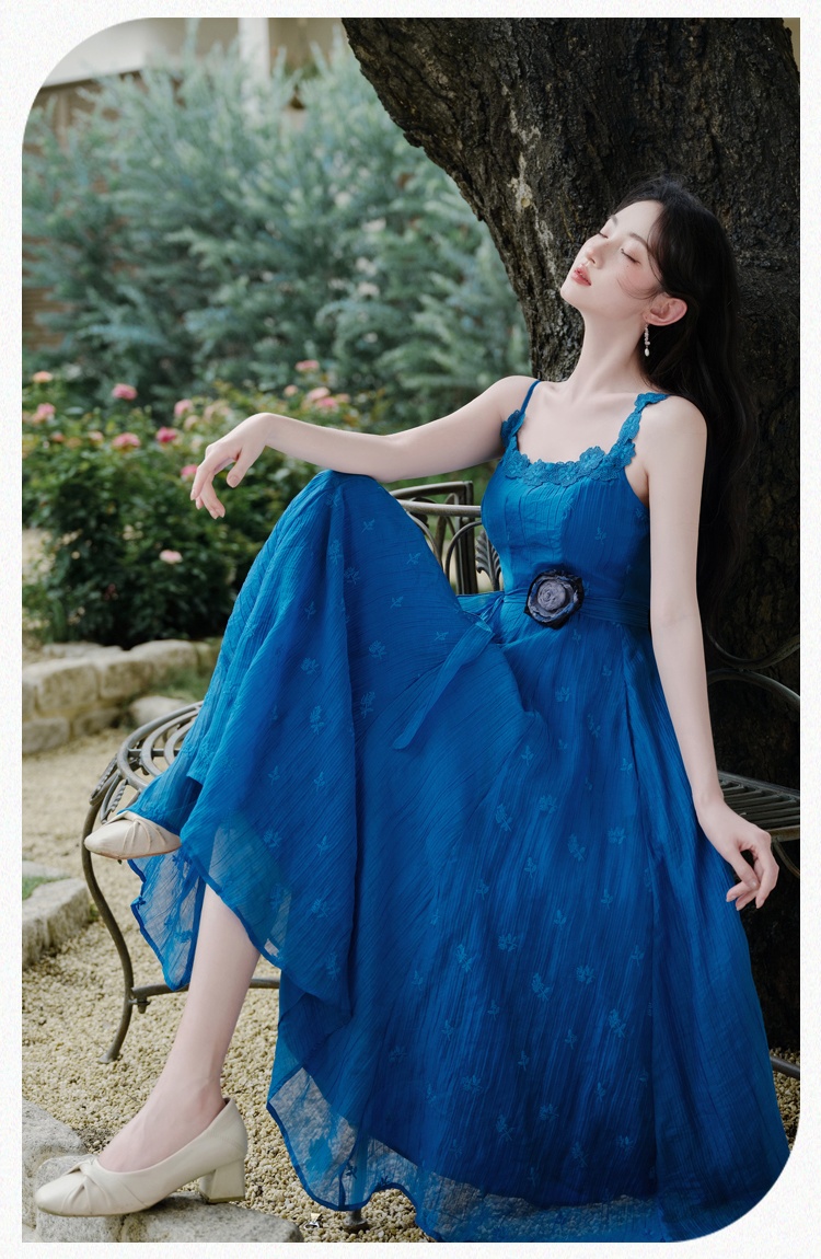Vacation France style sling dress