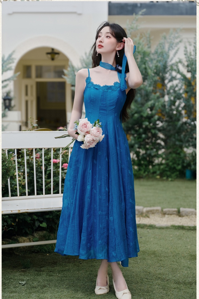 Vacation France style sling dress