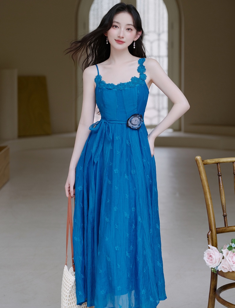 Sling vacation jacket France style dress 2pcs set