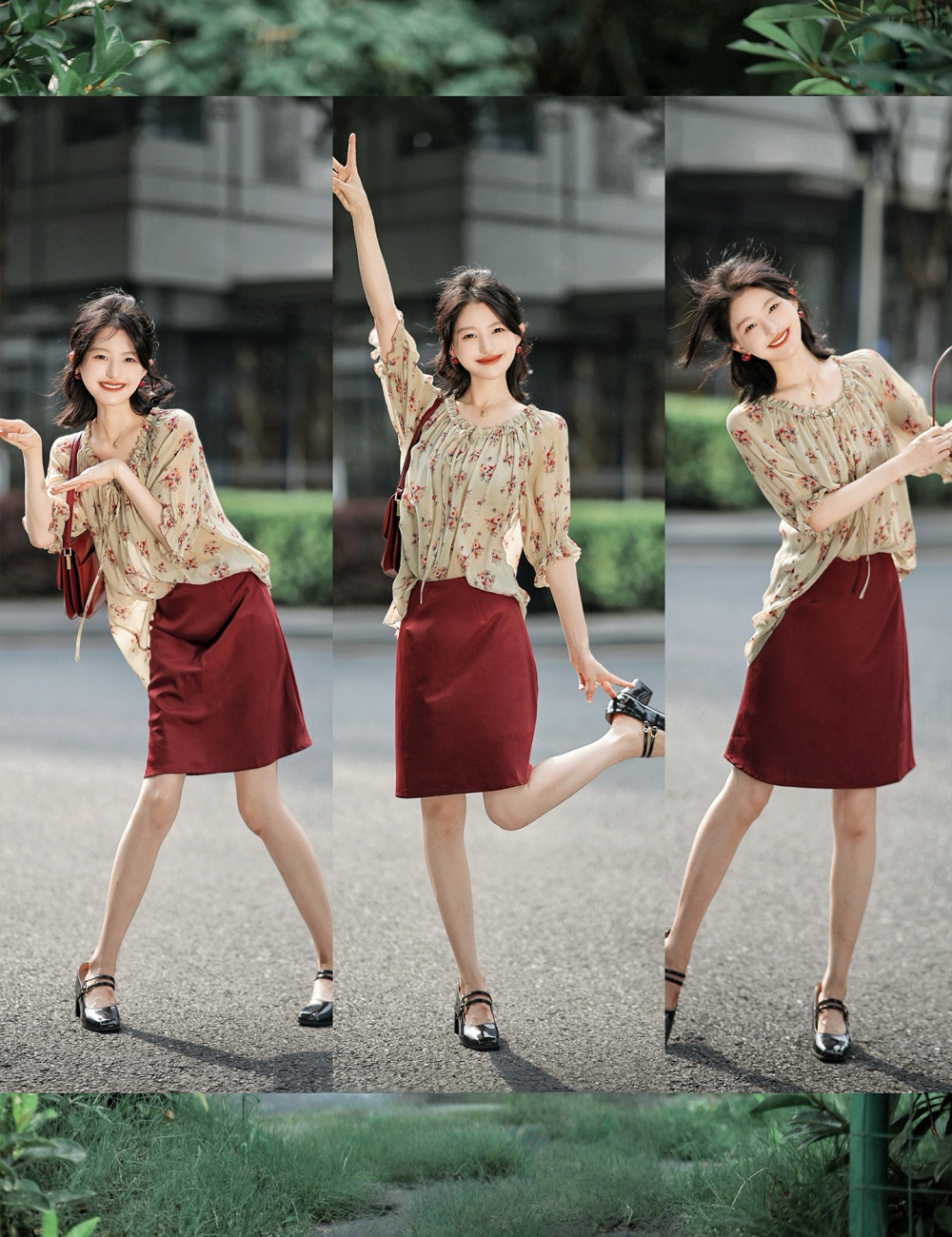 Chouzhe round neck bandage small shirt