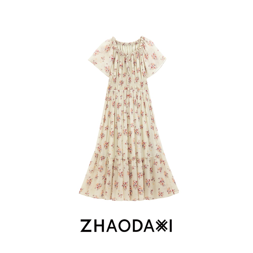 Bandage chouzhe round neck dress