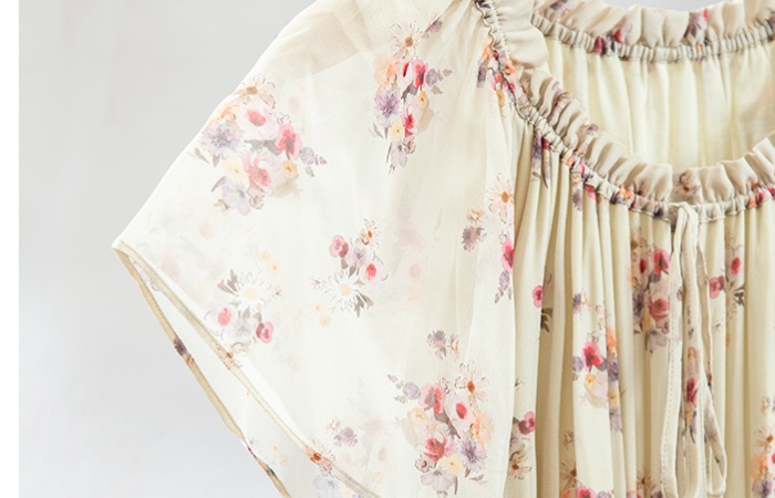 Bandage chouzhe round neck dress