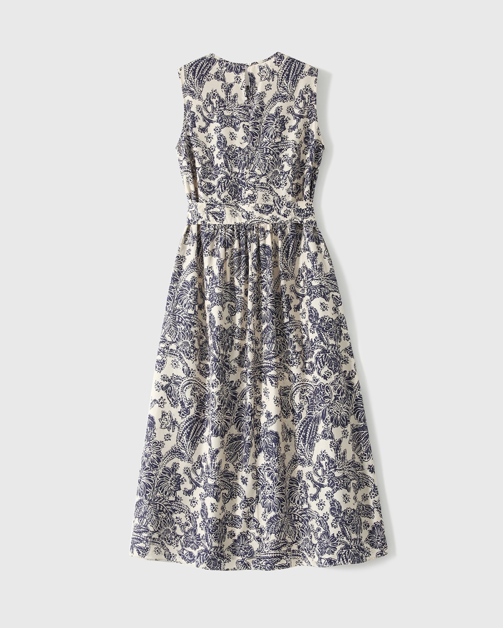 Printing digital sleeveless real silk dress