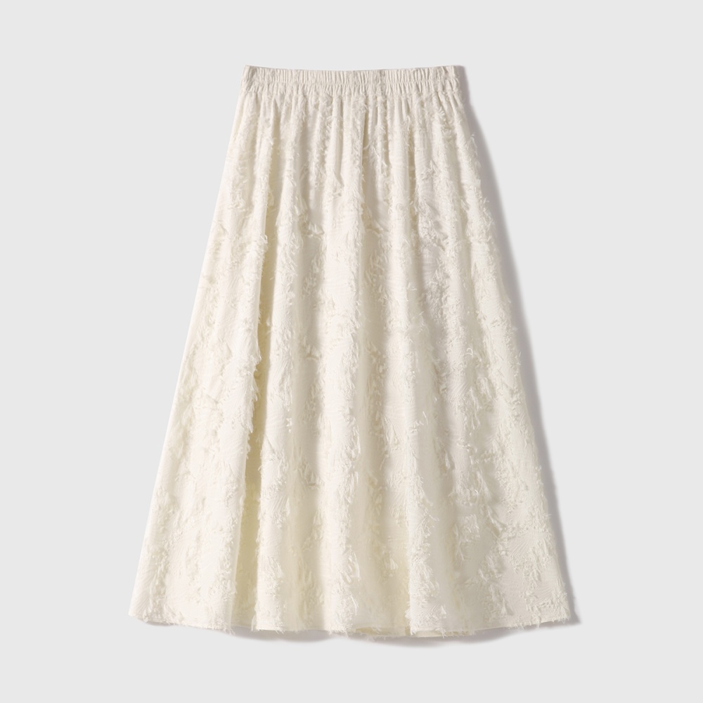 Feather real silk vest romantic white skirt a set