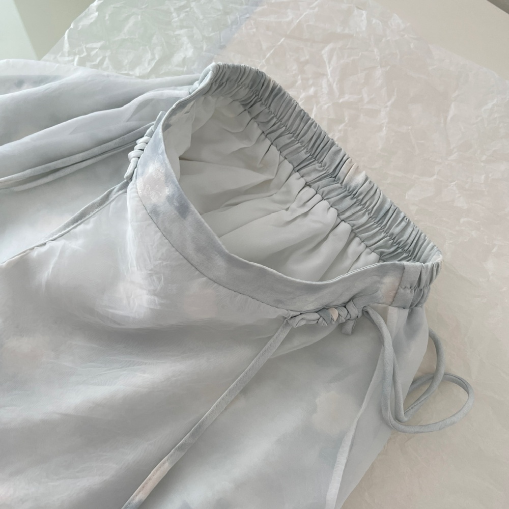 Embroidery Chinese style tops printing slim skirt a set for women