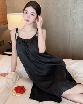 With chest pad night dress sweet pajamas for women