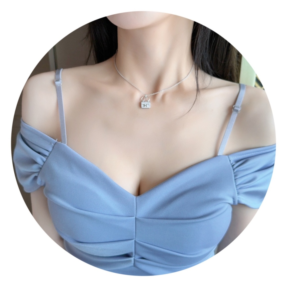 Bottoming sling strapless package hip sexy dress