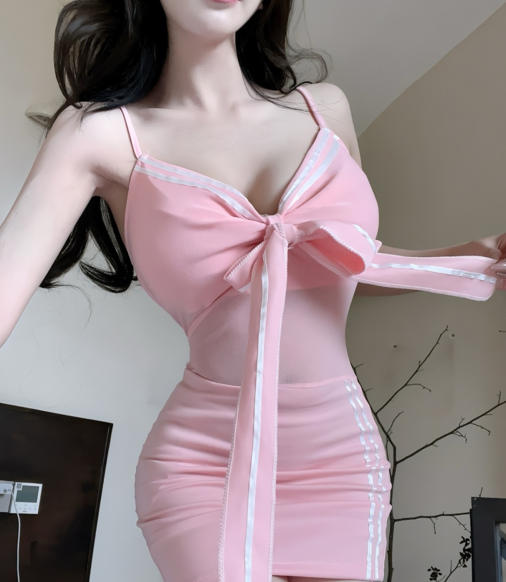 Package hip pinched waist enticement slim dress
