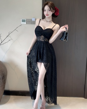 Sling big skirt lace formal dress tender dovetail dress