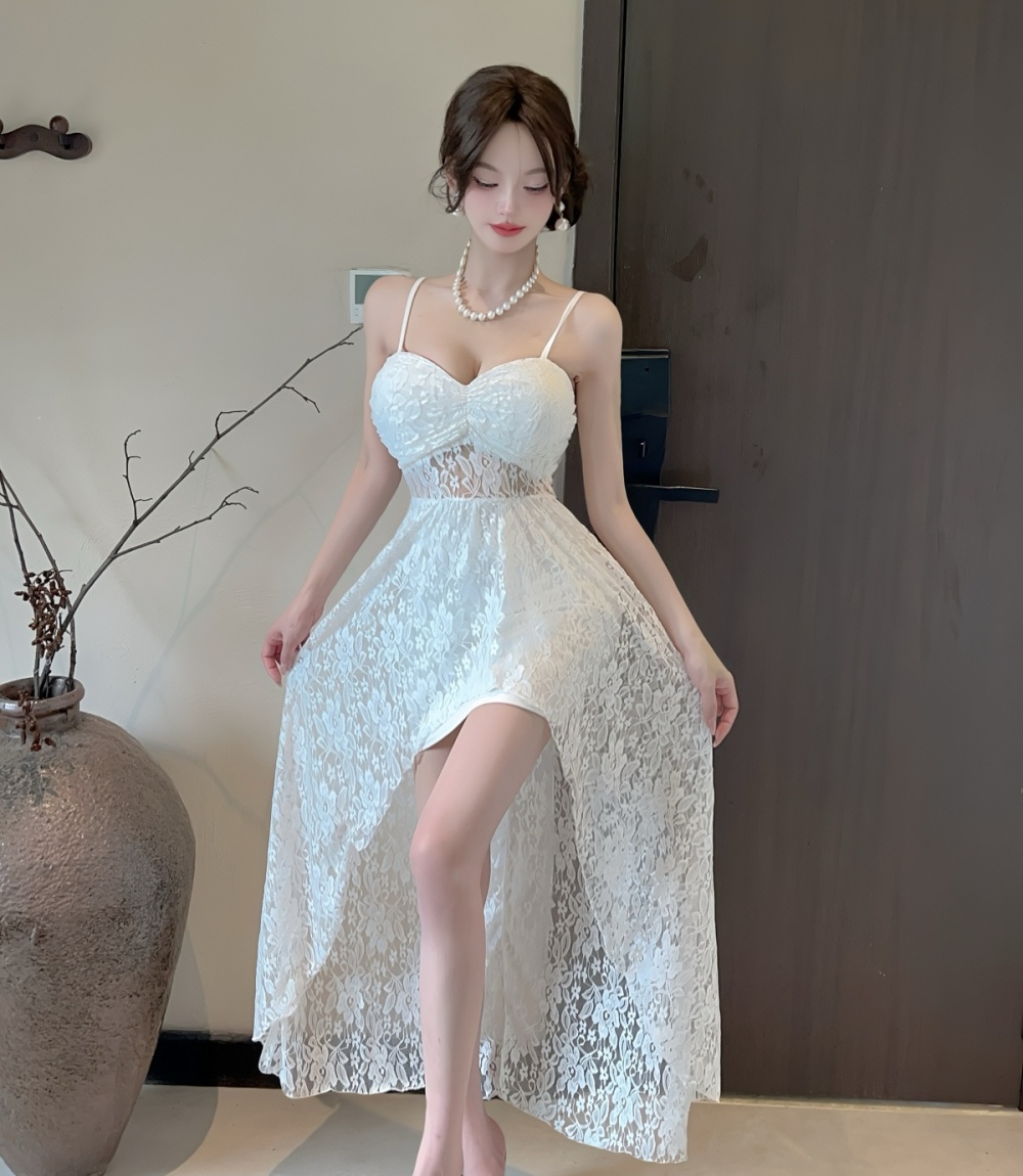 Sling big skirt lace formal dress tender dovetail dress