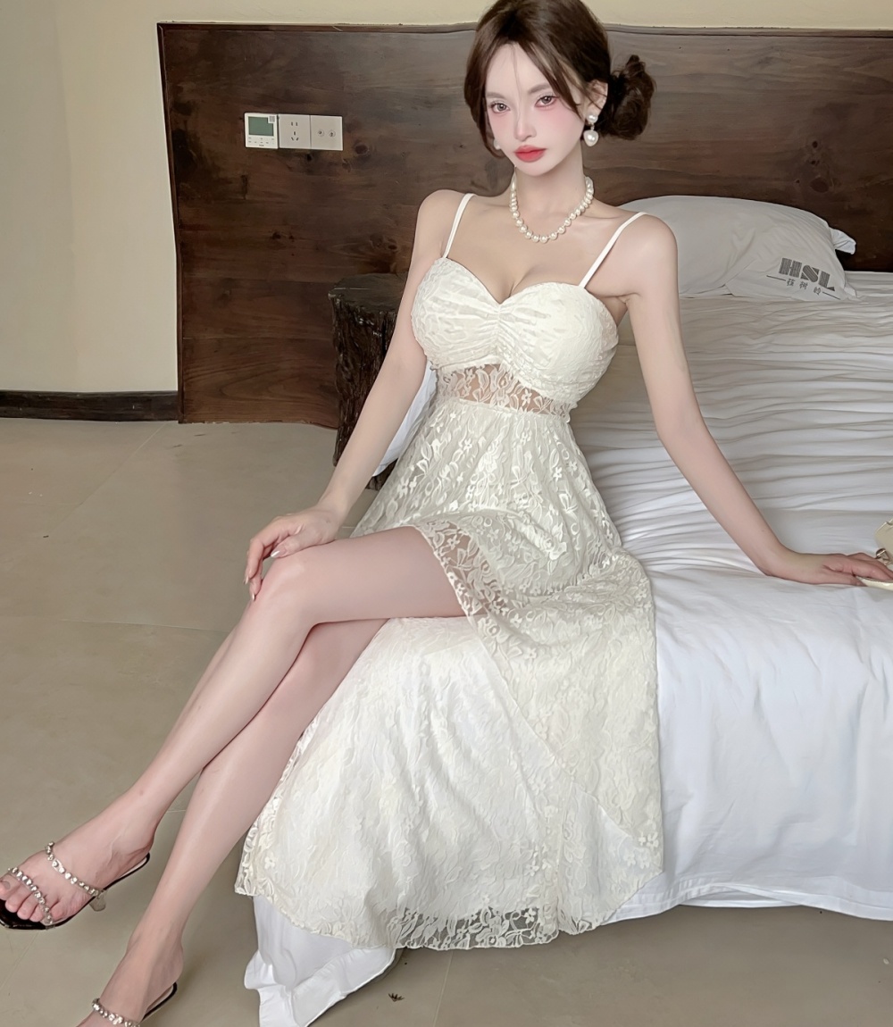 Sling big skirt lace formal dress tender dovetail dress