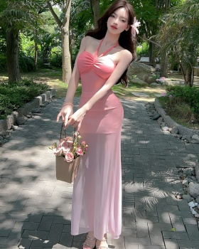 Enticement gradient dress mermaid gauze long dress for women