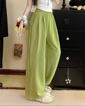 Elastic band loose long pants all-match wide leg pants