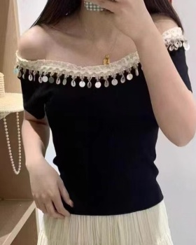 Knitted summer spicegirl temperament slim tops