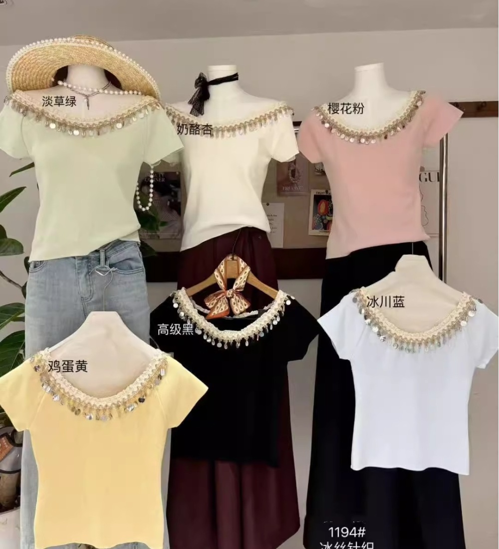 Knitted summer spicegirl temperament slim tops