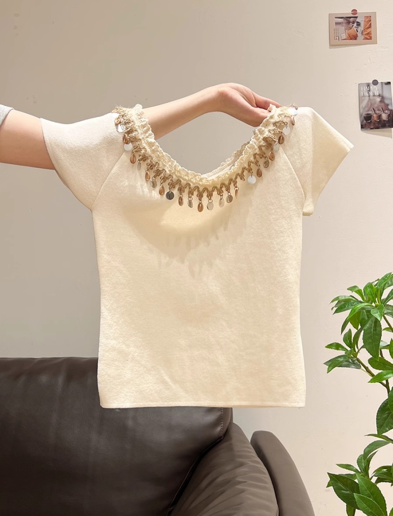Knitted summer spicegirl temperament slim tops