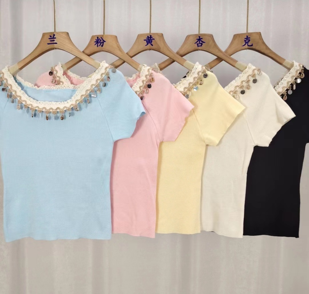 Knitted summer spicegirl temperament slim tops