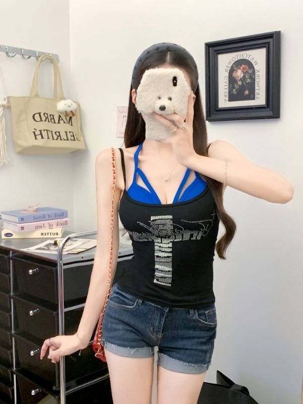 Shackle tops wrapped chest vest 2pcs set