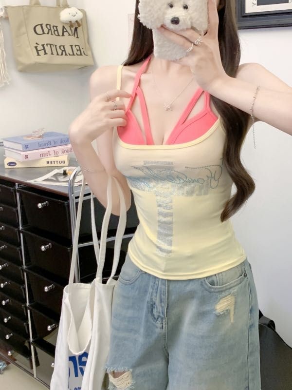 Shackle tops wrapped chest vest 2pcs set