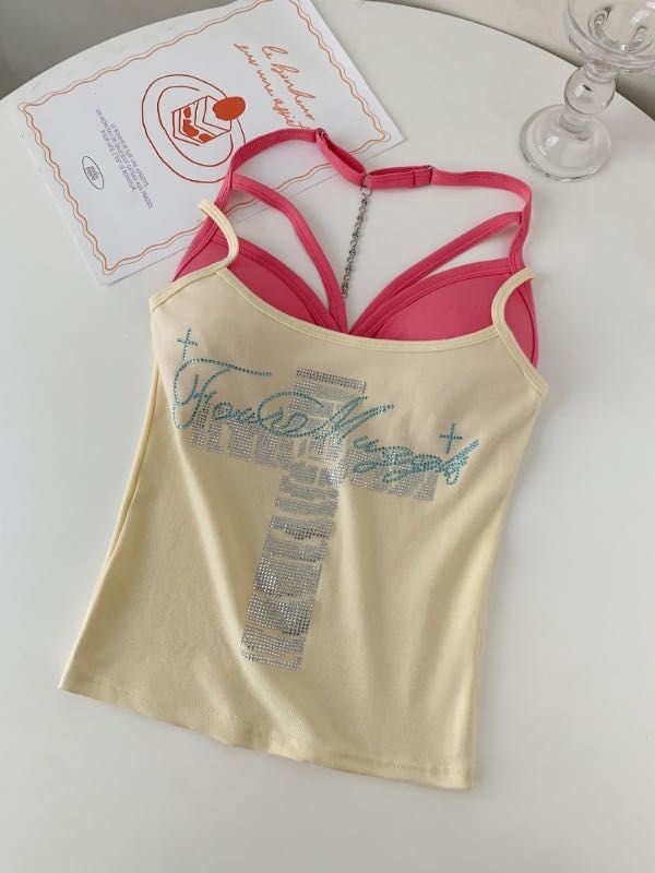 Shackle tops wrapped chest vest 2pcs set