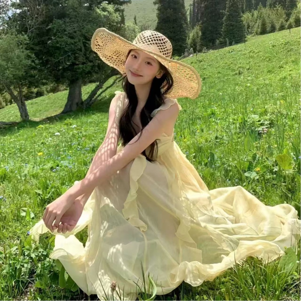 Sweet vacation long dress romantic summer dress for women