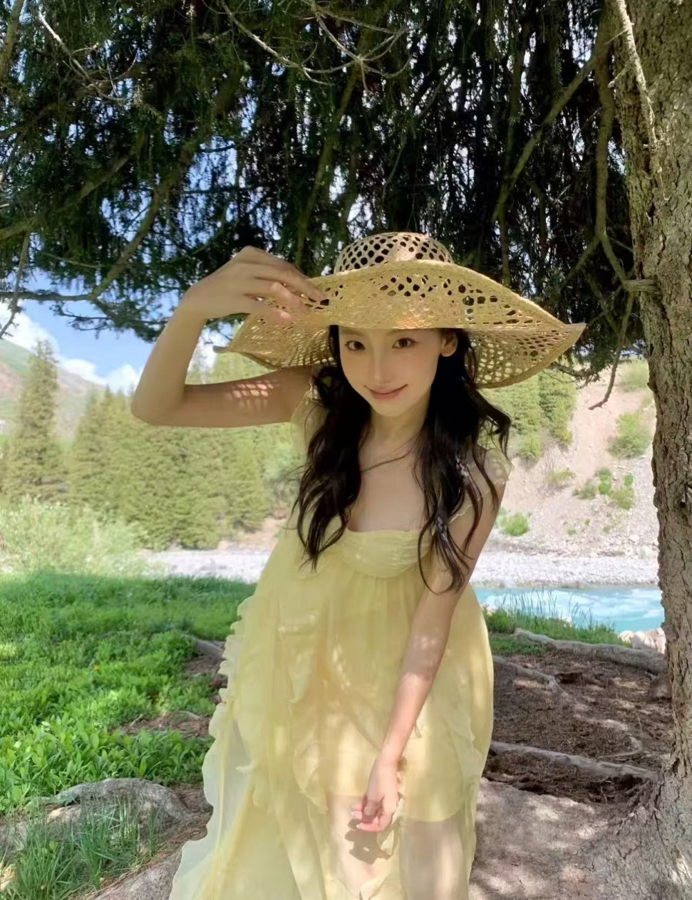 Sweet vacation long dress romantic summer dress for women