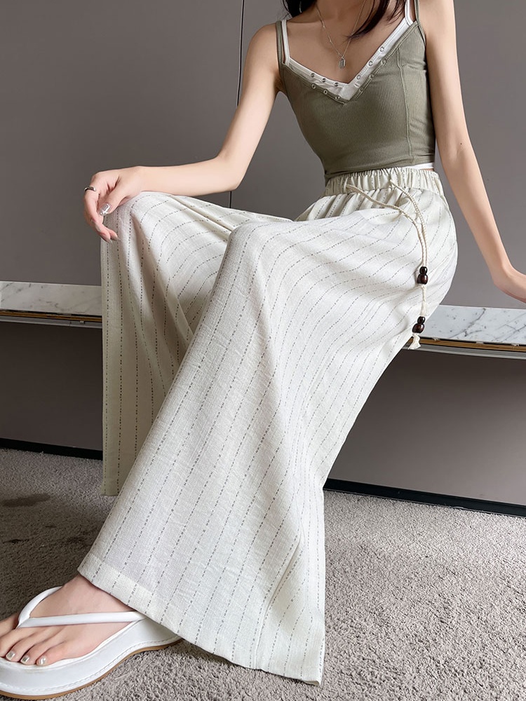 Sunscreen straight pants mopping wide leg pants