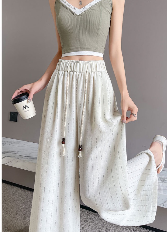 Sunscreen straight pants mopping wide leg pants