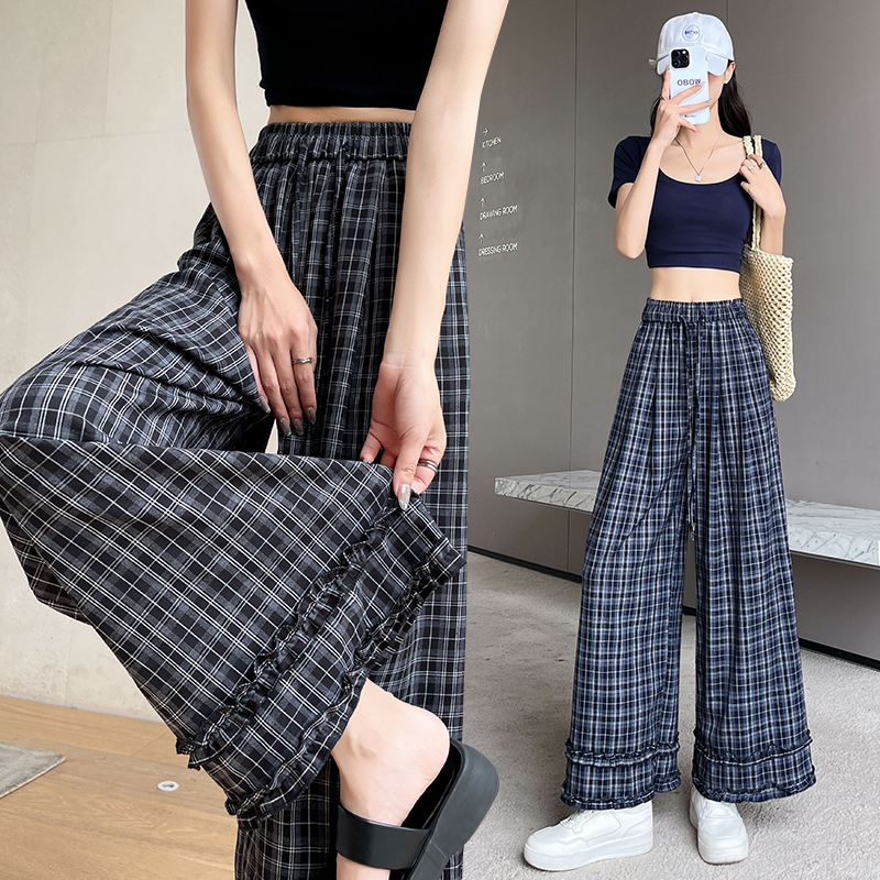 All-match Casual wide leg pants slim drape long pants