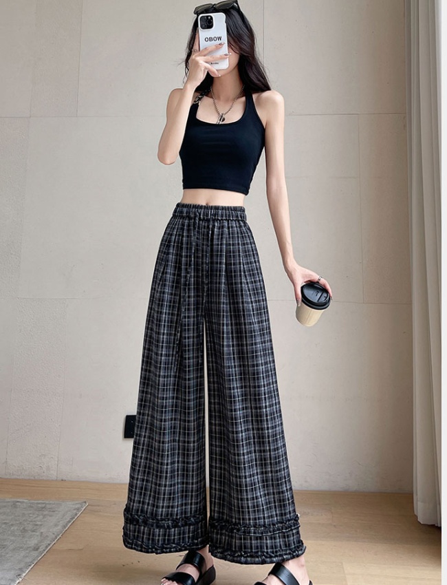 All-match Casual wide leg pants slim drape long pants