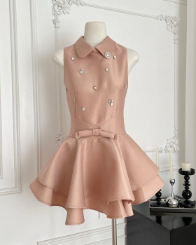 Slim butterfly rhinestone dress