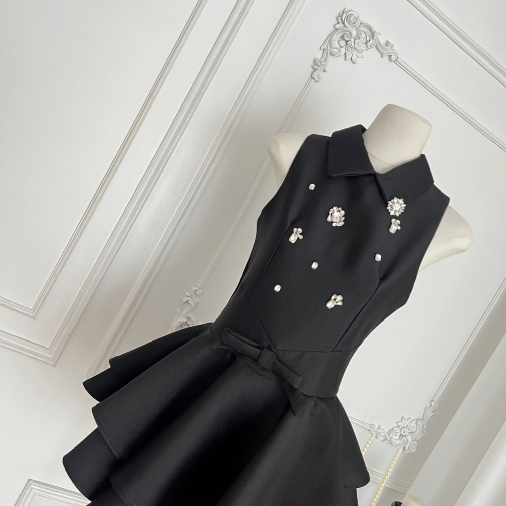 Slim butterfly rhinestone dress