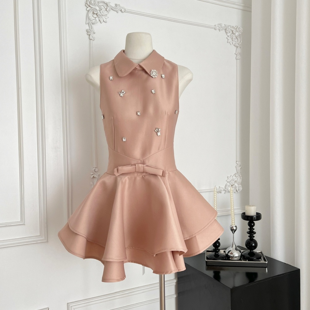 Slim butterfly rhinestone dress
