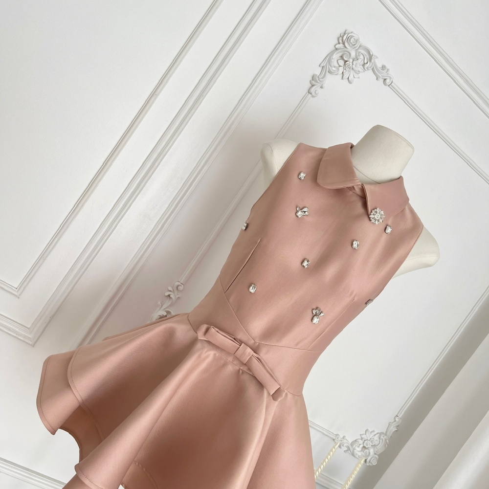 Slim butterfly rhinestone dress