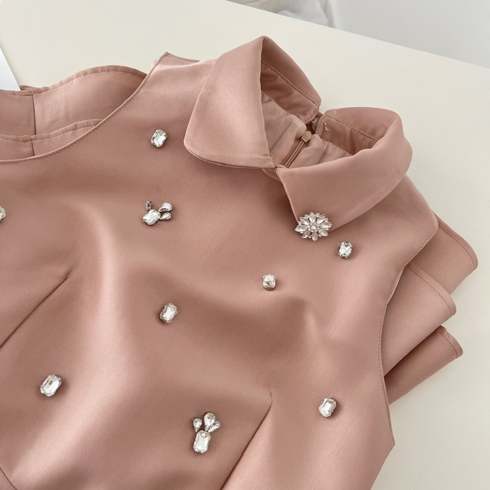 Slim butterfly rhinestone dress