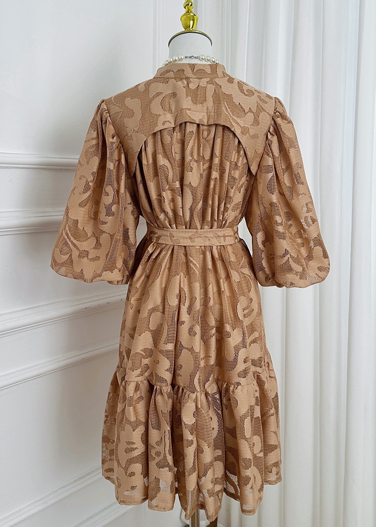 Loose lace European style wood ear short court style jumpsuit