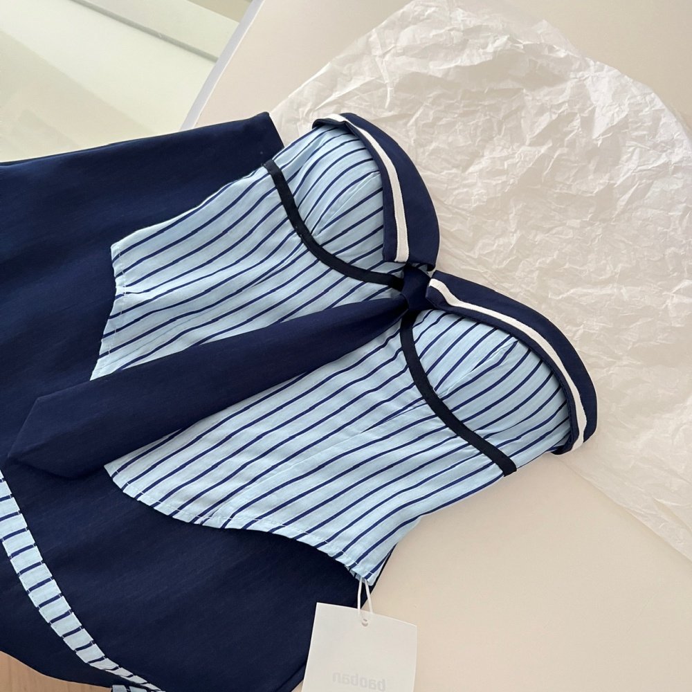 Sling stripe skirt spicegirl package hip cosplay a set