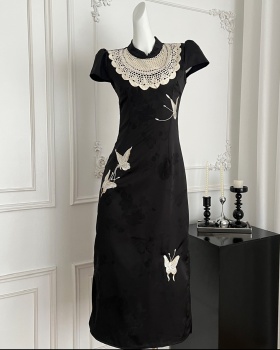 Chinese style butterfly dress summer retro cheongsam