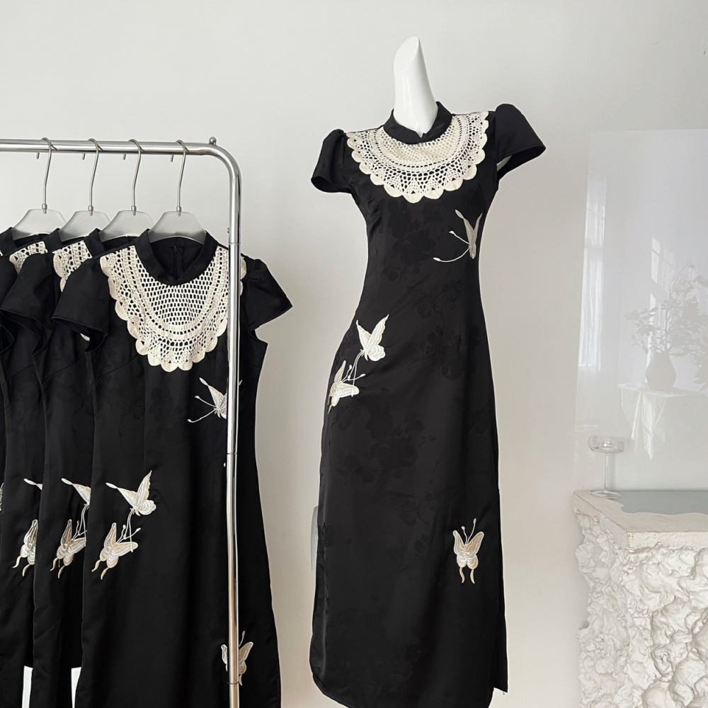 Chinese style butterfly dress summer retro cheongsam