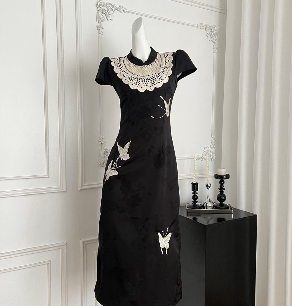 Chinese style butterfly dress summer retro cheongsam