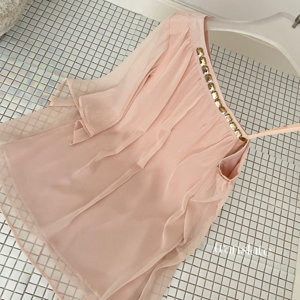 Sling sloping shoulder dress sexy T-back for women