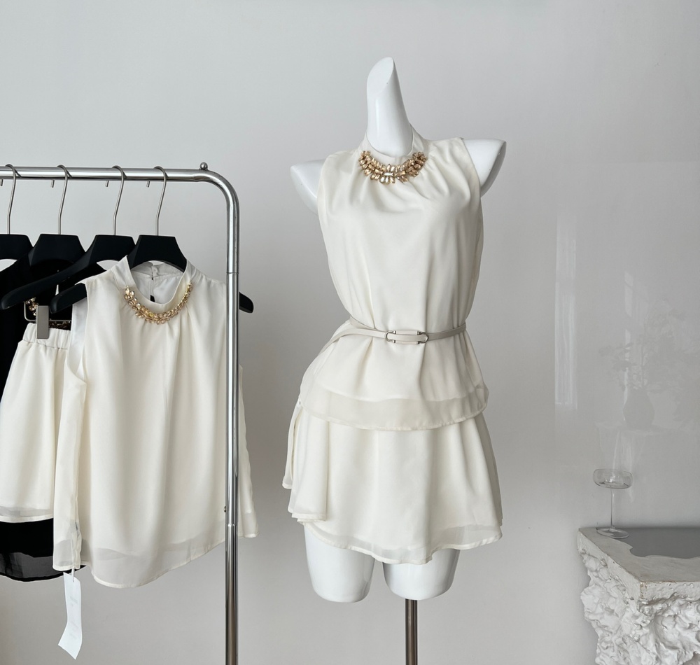 France style skirt ladies tops 2pcs set for women