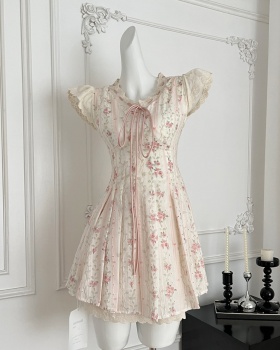 Sweet style maiden summer boats sleeve dress