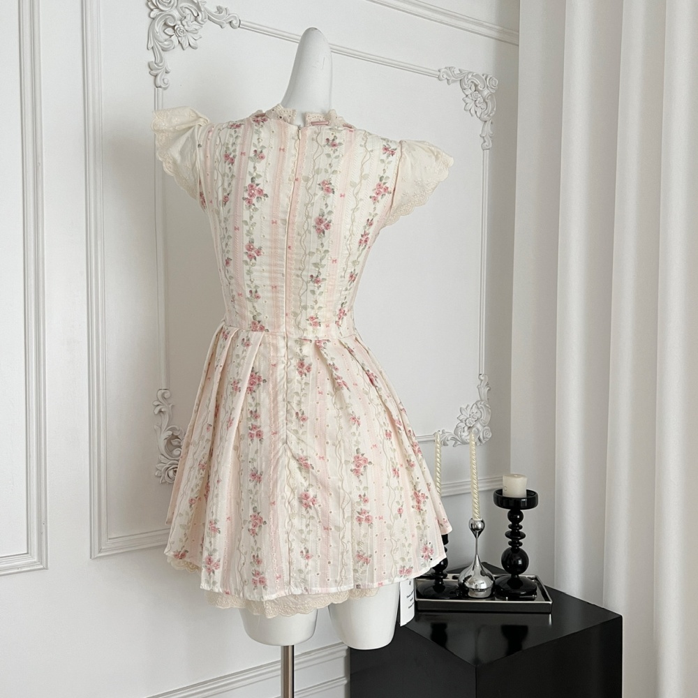Sweet style maiden summer boats sleeve dress