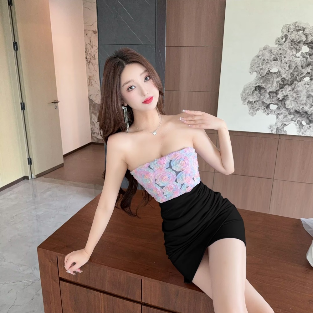 Spicegirl sling package hip sexy jacquard dress for women