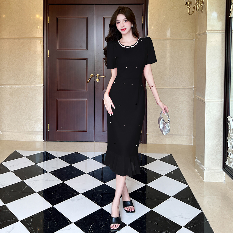 Slim fashion dress summer package hip long dress