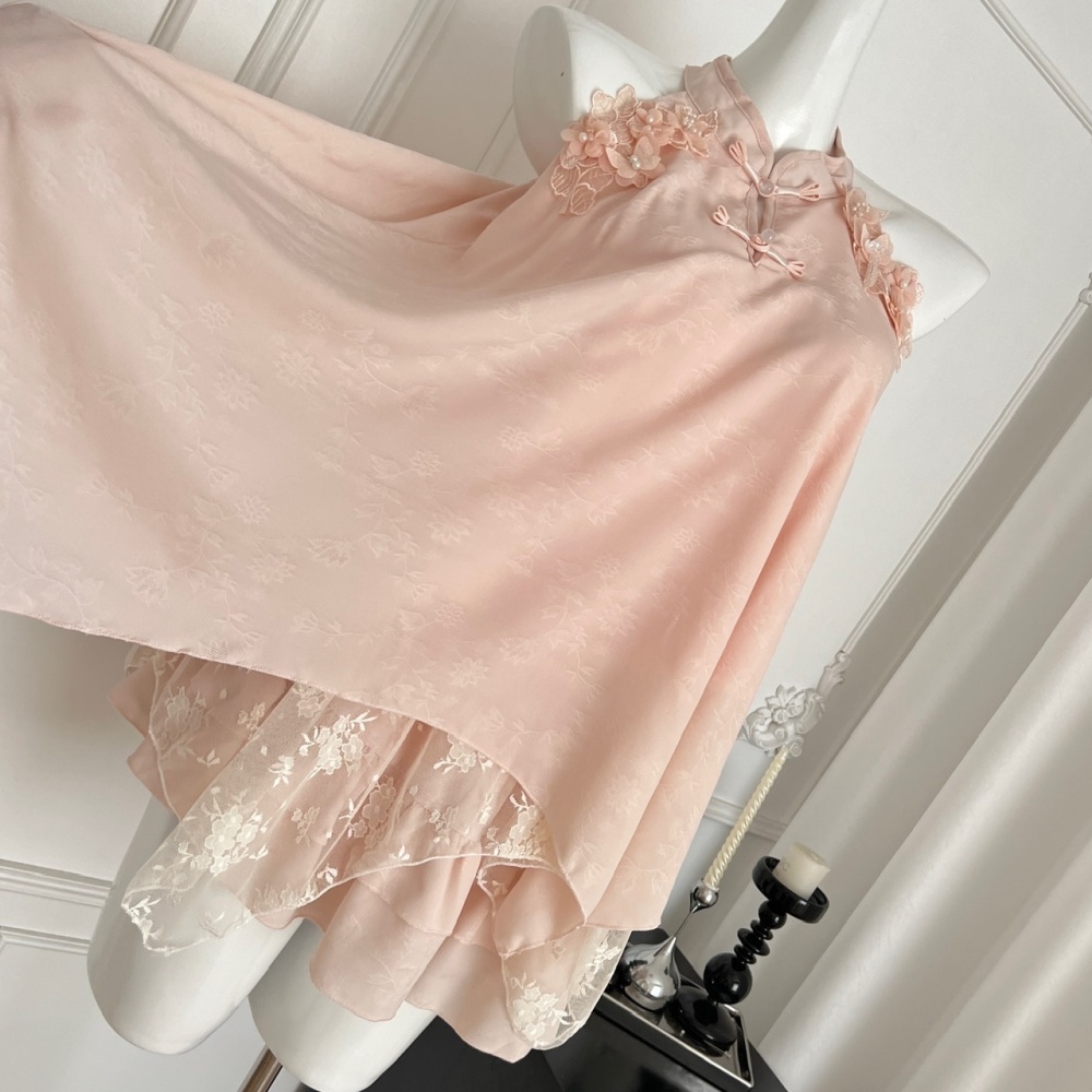 Chinese style short skirt loose skirt a set