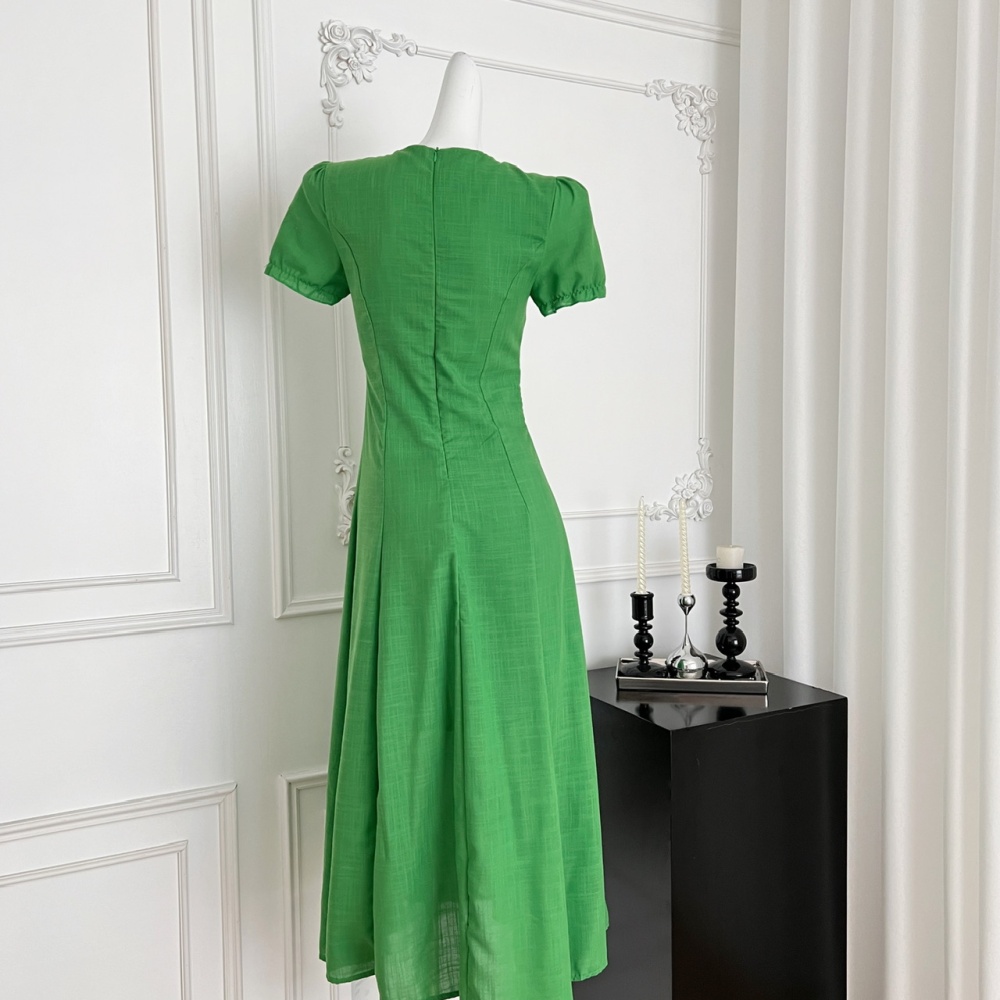 France style retro long dress slim summer dress for women